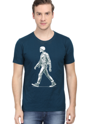 Skeleton Print Cotton T-Shirt