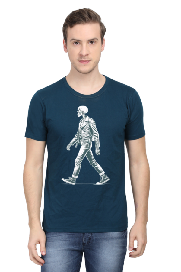 Skeleton Print Cotton T-Shirt