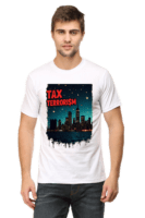 Male Round Neck Half Sleeve Classic Cotton Tax T-Shirt