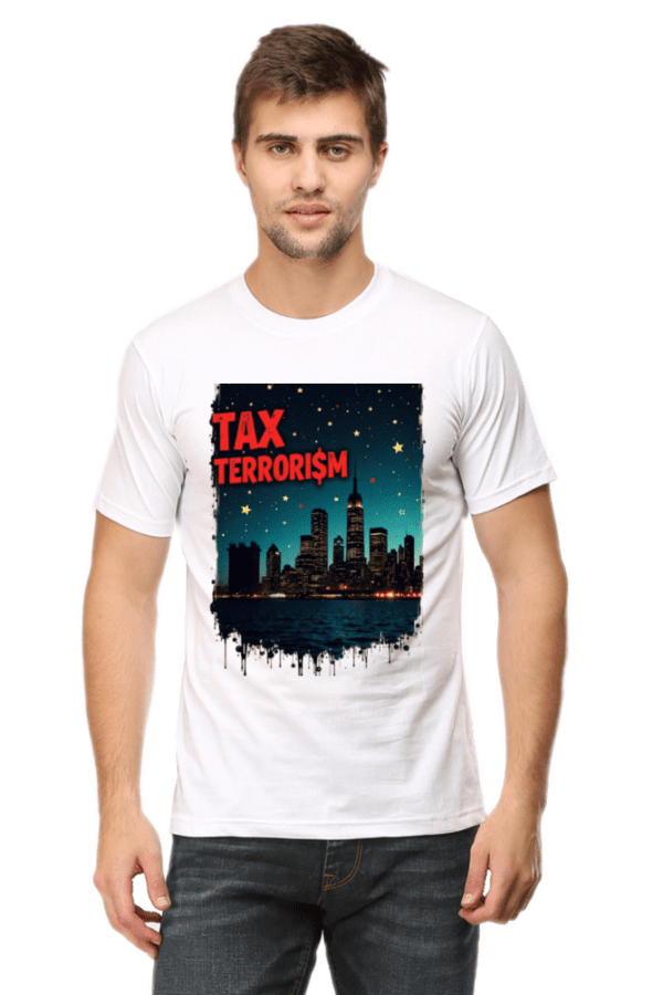 Male Round Neck Half Sleeve Classic Cotton Tax T-Shirt